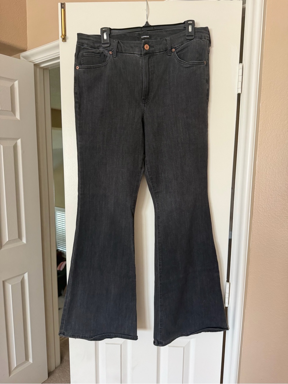Express Black Flare Jeans for Women